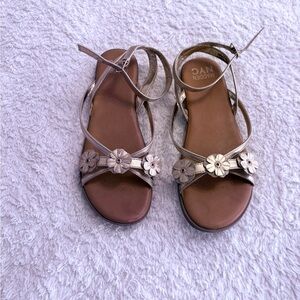 Madden NYC Gold Floral Kids Sandals
